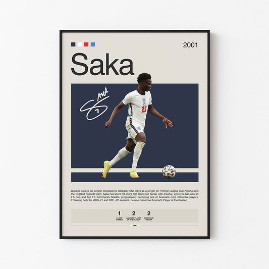 Bukayo Saka Poster Postersport