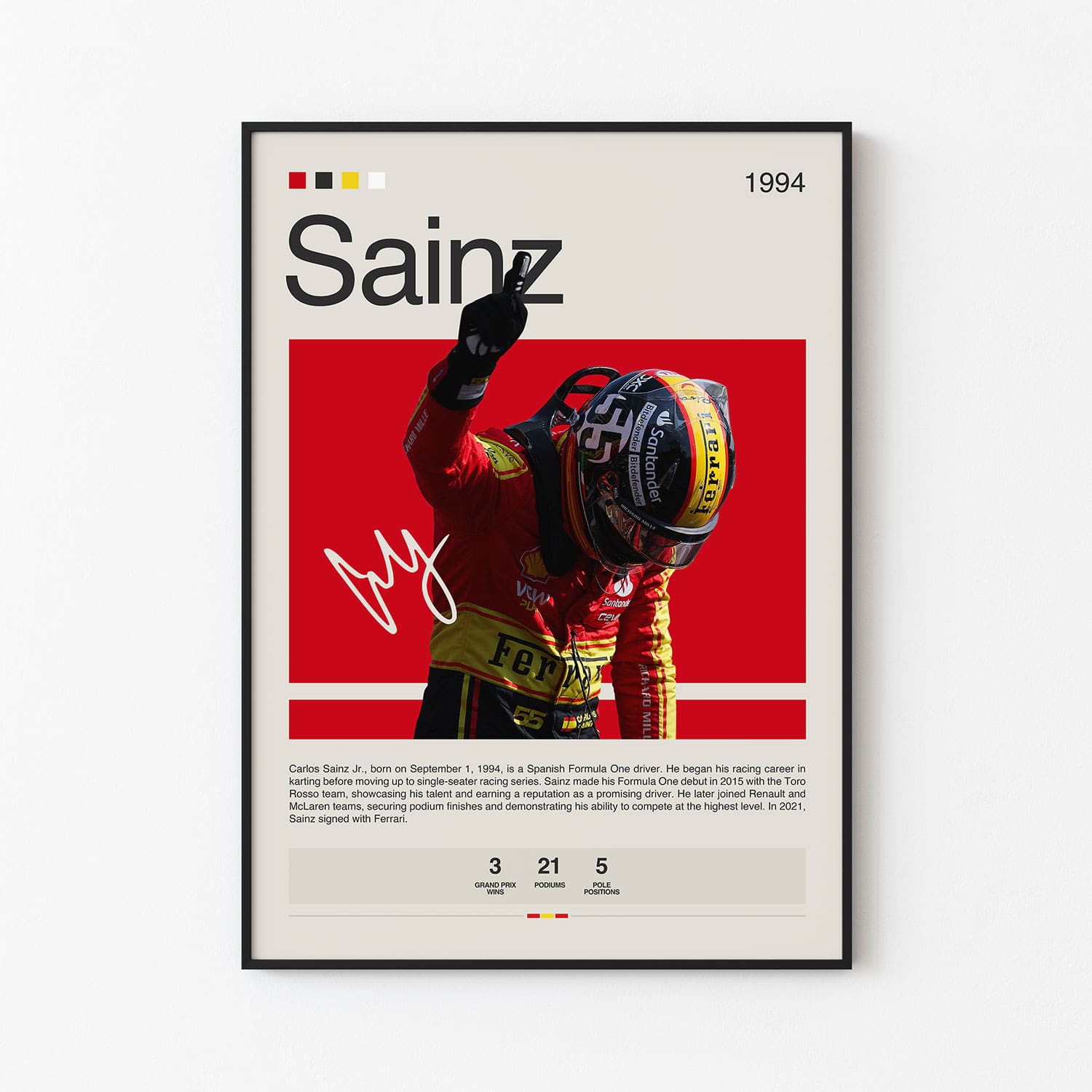 Carlos Sainz Poster Postersport