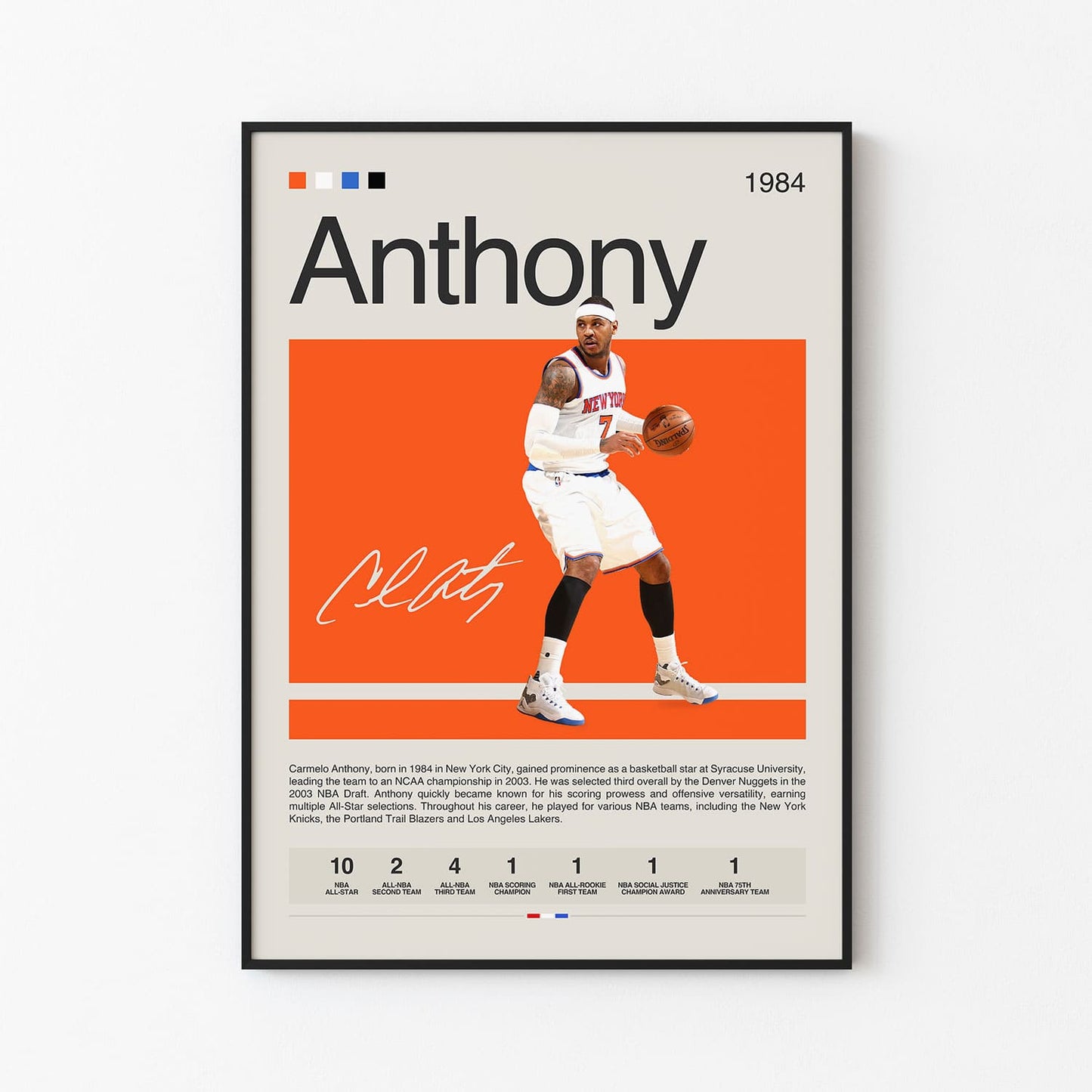 Carmelo Anthony Poster Postersport