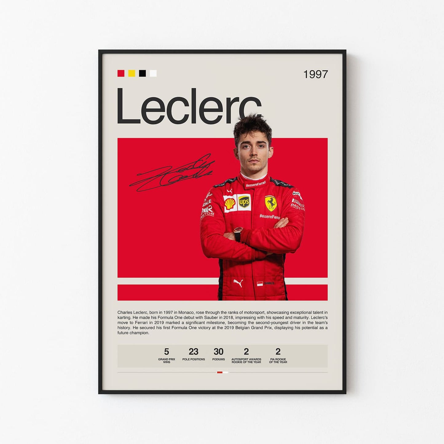 Charles Leclerc Poster Postersport