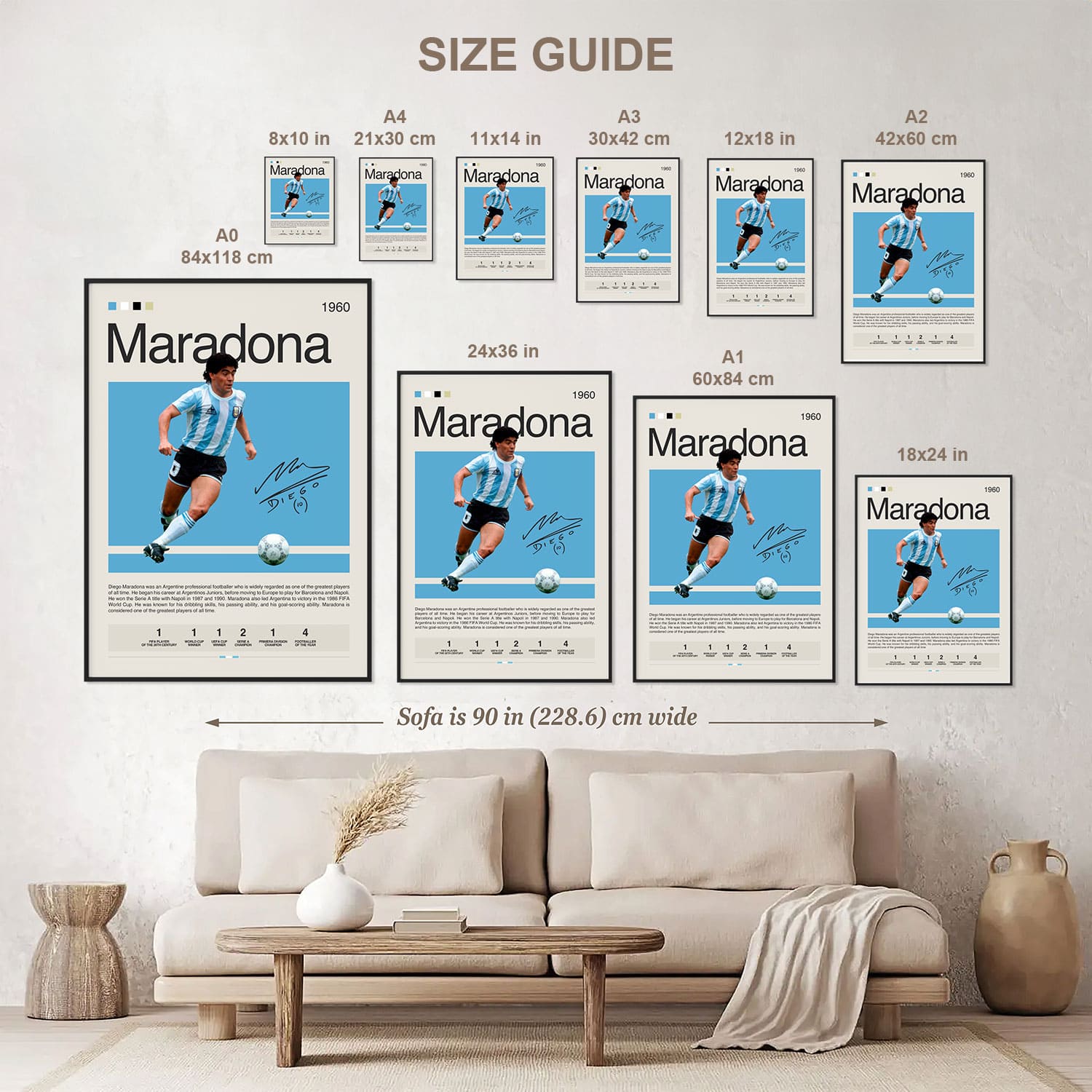 Diego Maradona Poster Postersport