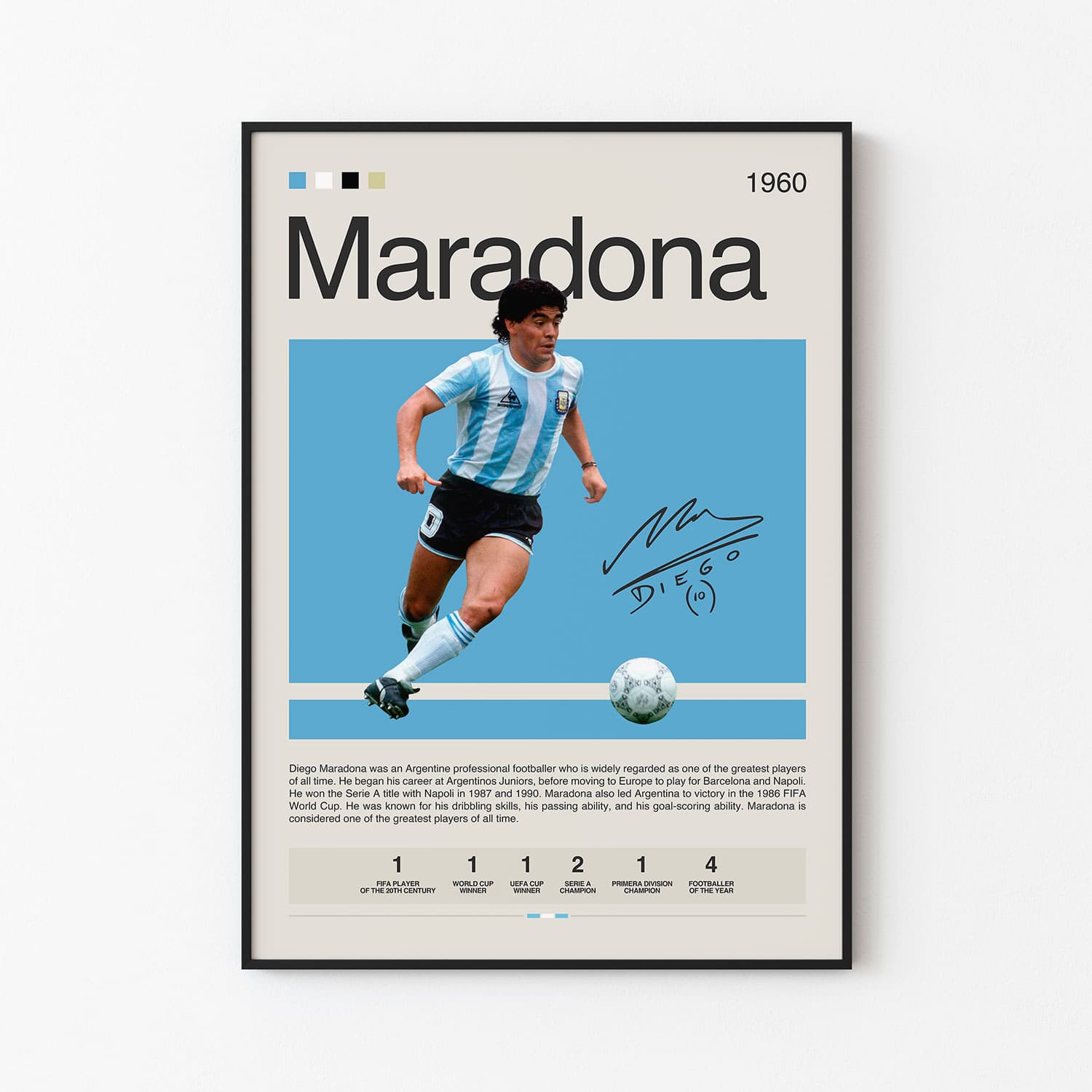 Diego Maradona Poster Postersport