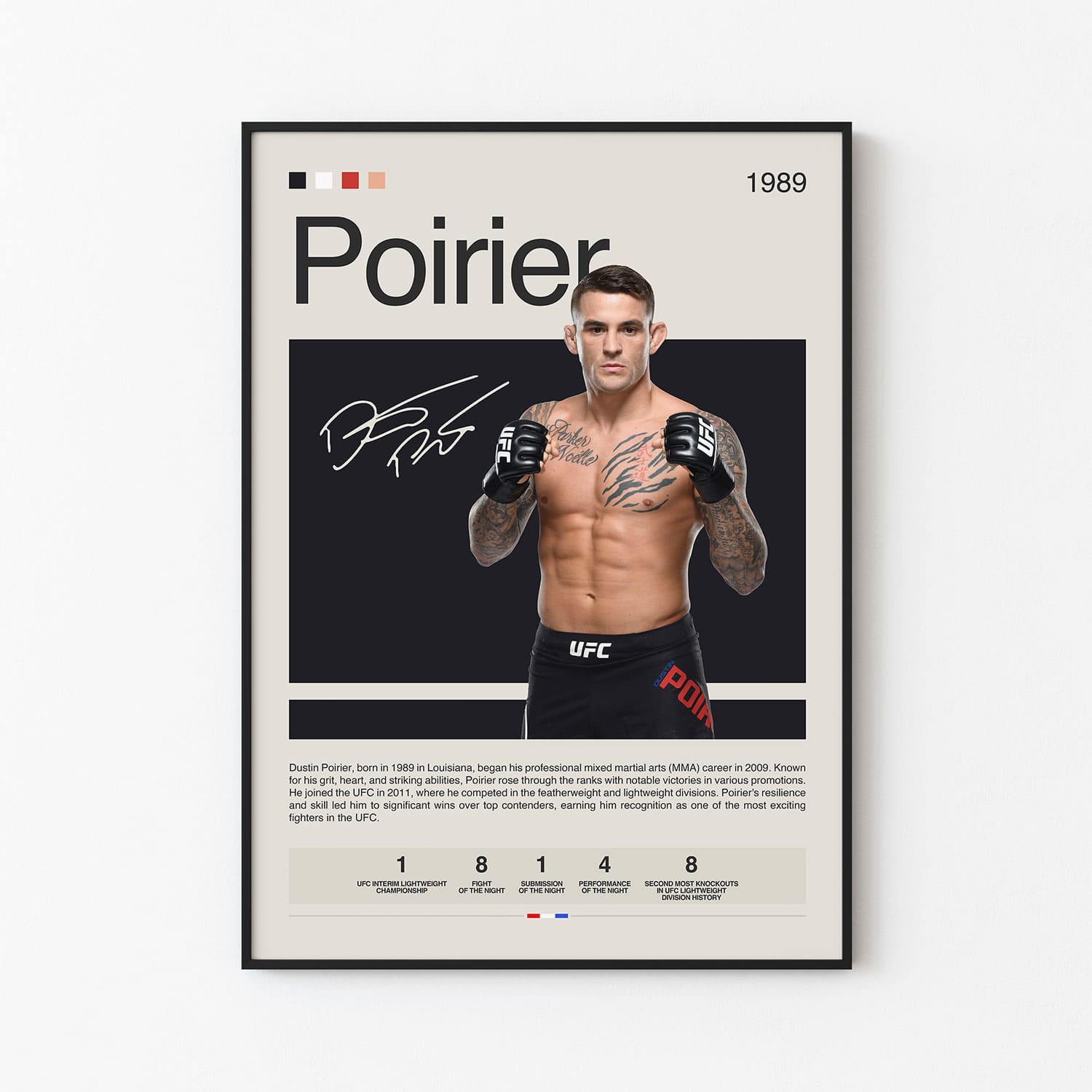 Dustin Poirier Poster Postersport