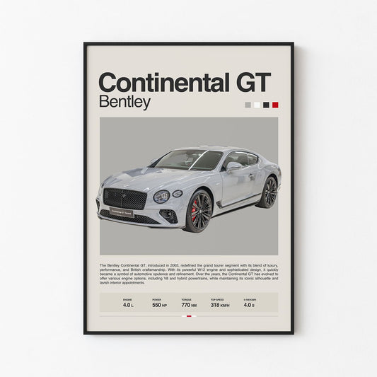 Bentley Continental GT Poster