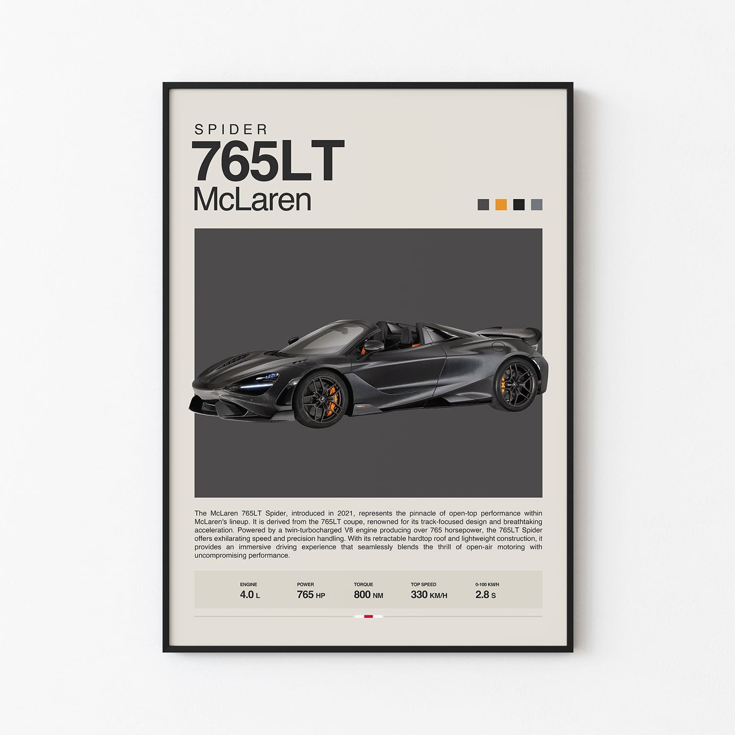 McLaren 765LT Spider Poster