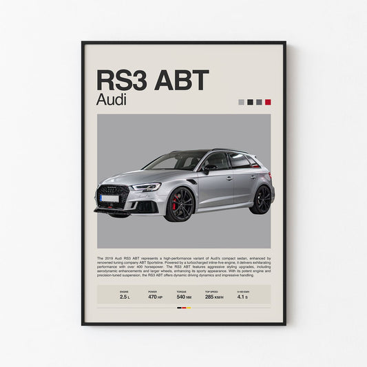 Audi RS3 ABT Poster