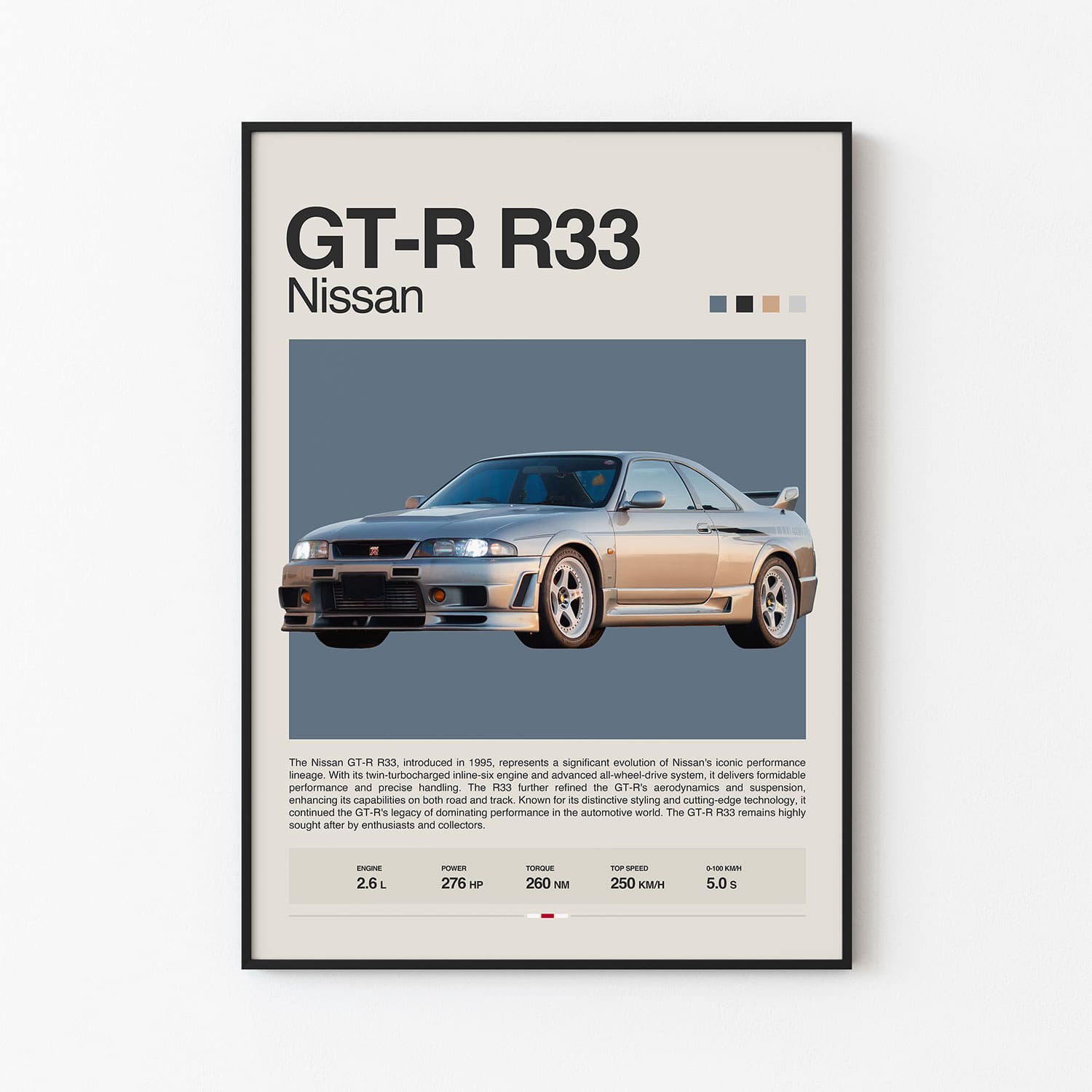 Nissan GT-R R33 Poster