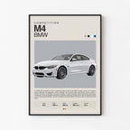 BMW M4 Competition Poster