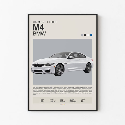 BMW M4 Competition Poster