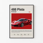 Ferrari 488 Pista Poster