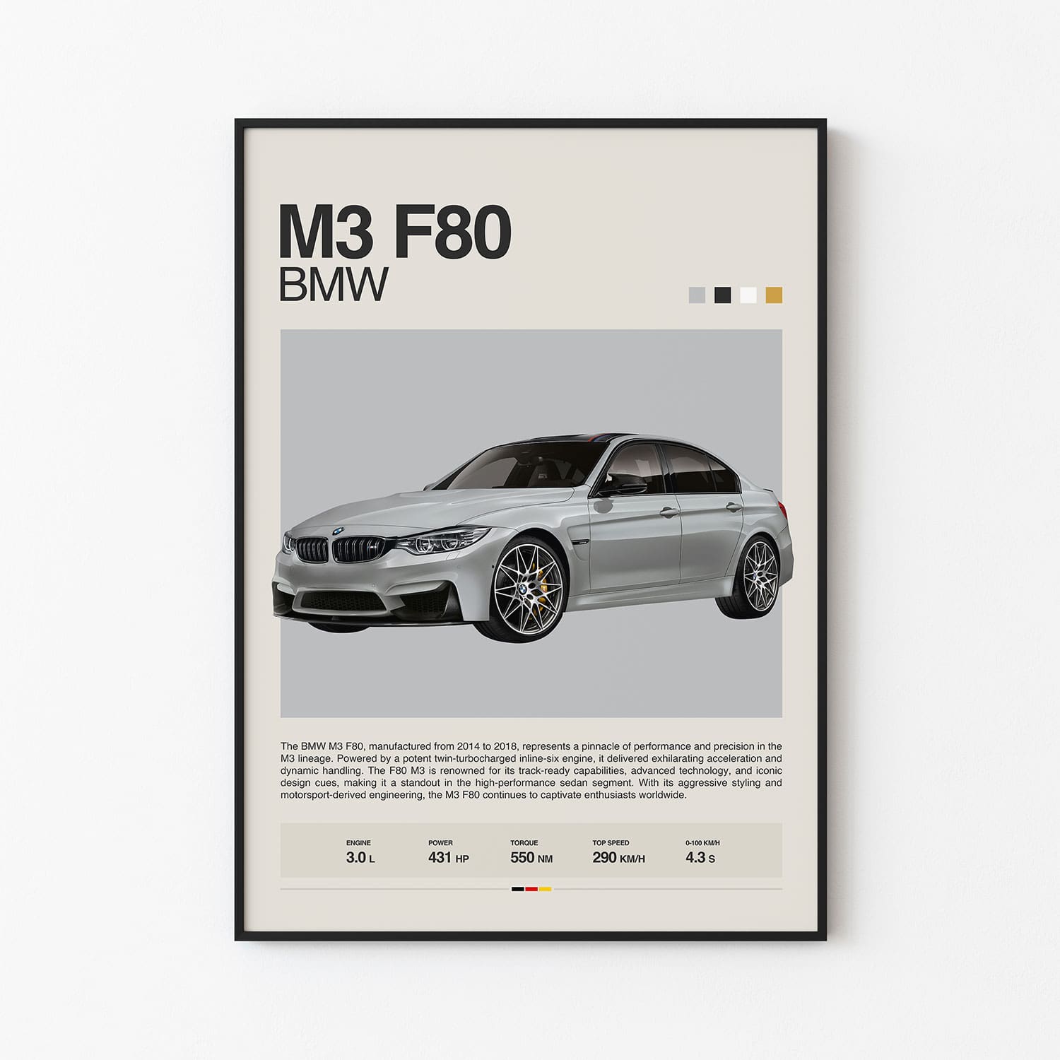 BMW M3 Competition Poster