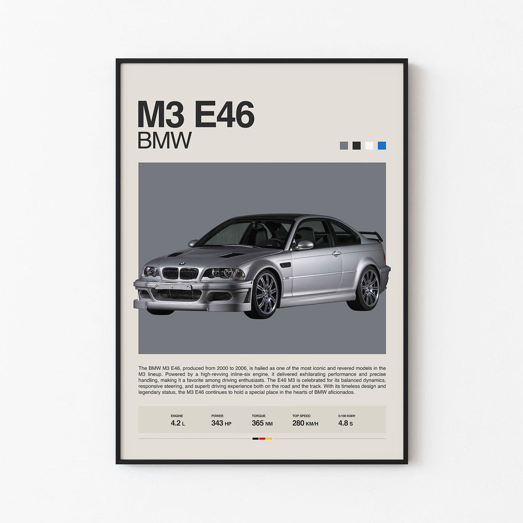 BMW M3 E46 Poster