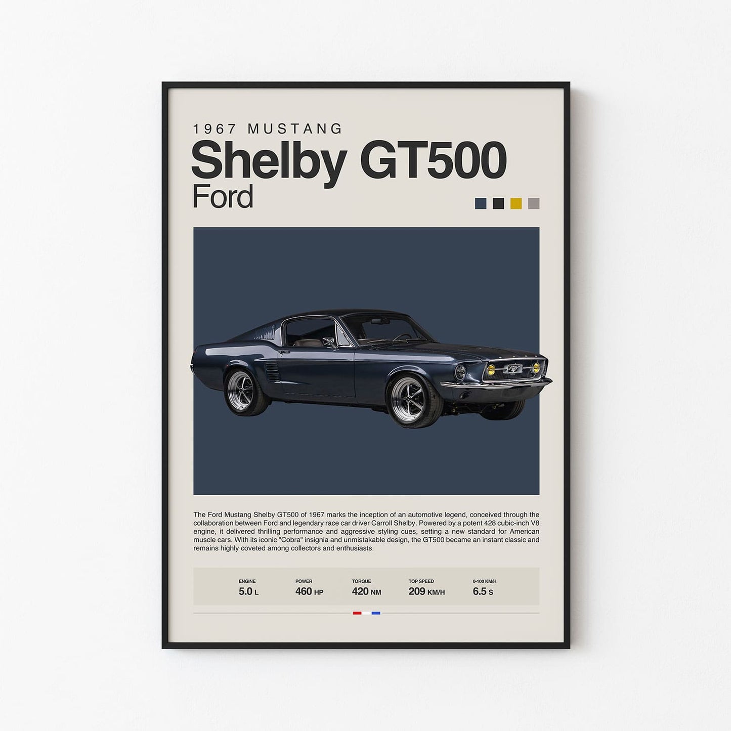 1967 Ford Mustang Shelby GT500 Poster