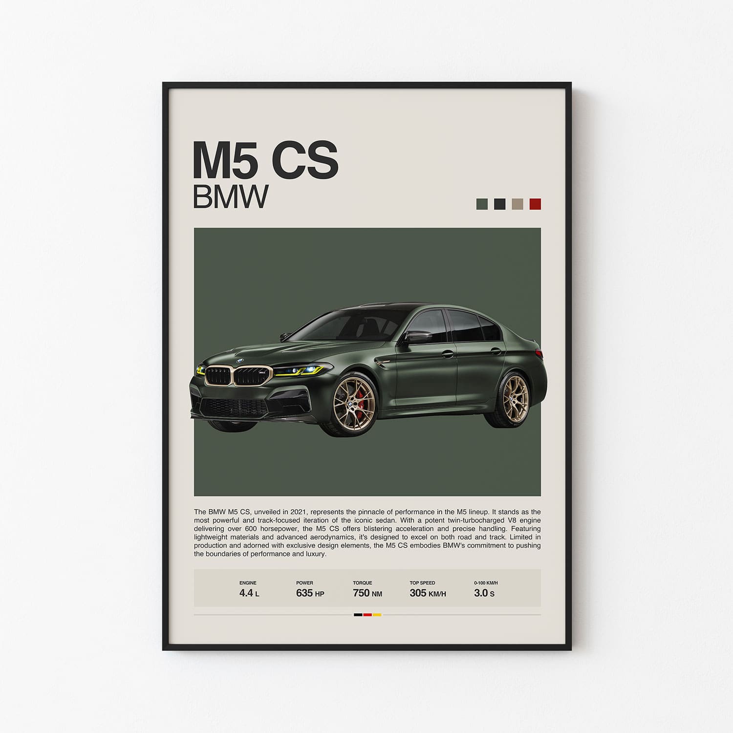 BMW M5 CS Poster - Car Fine Art Prints – Postersport