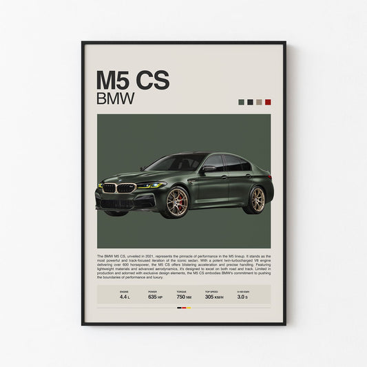 BMW M5 CS Poster