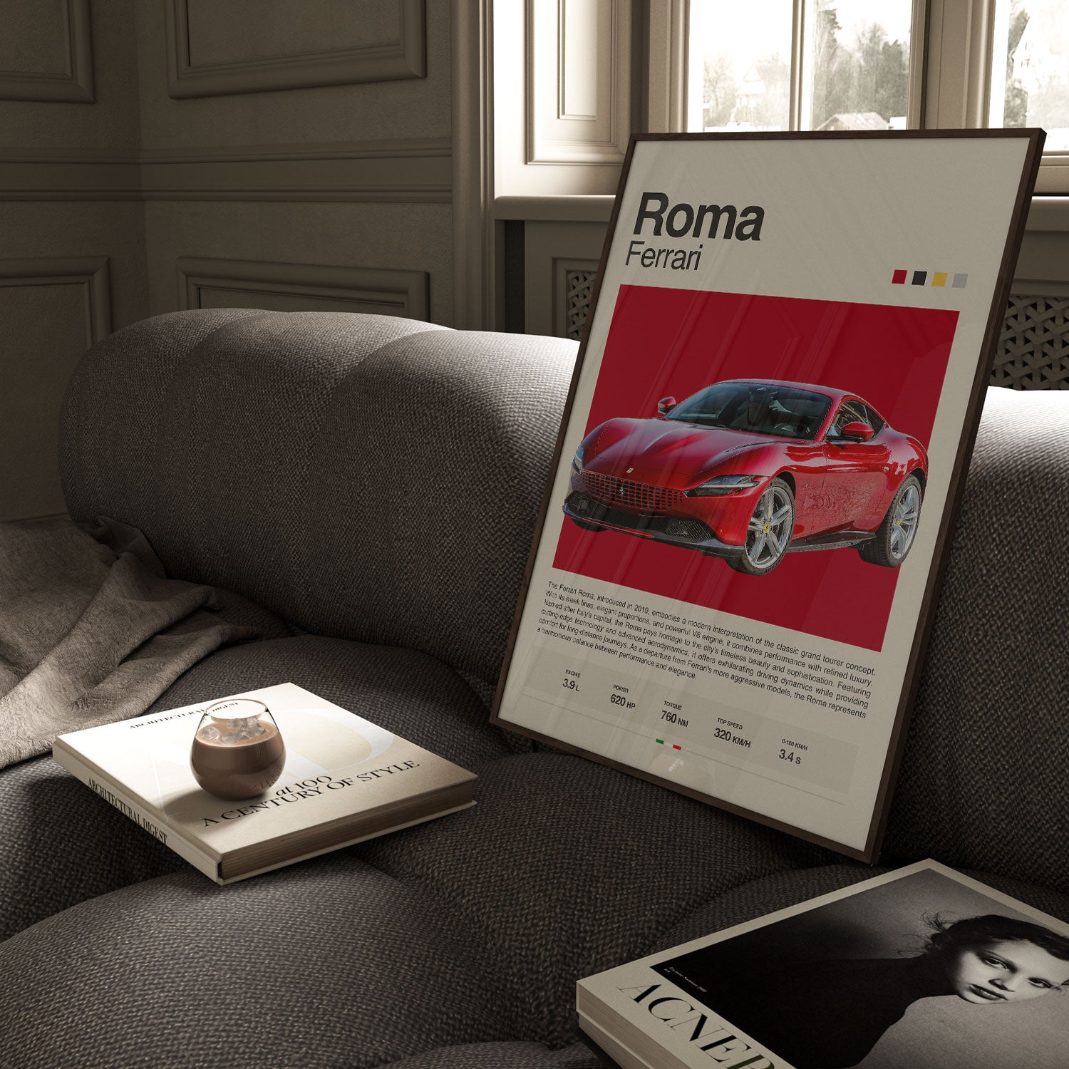 Ferrari Roma Poster