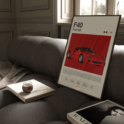 Ferrari F40 Poster