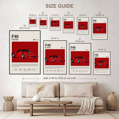 Ferrari F40 Poster