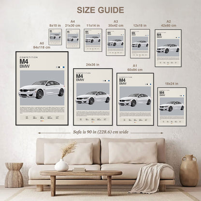 BMW M4 Competition Poster