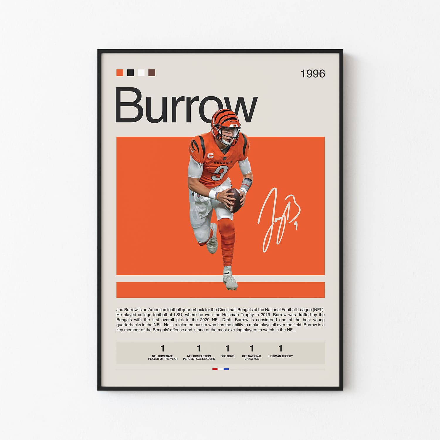 Joe Burrow Poster Postersport