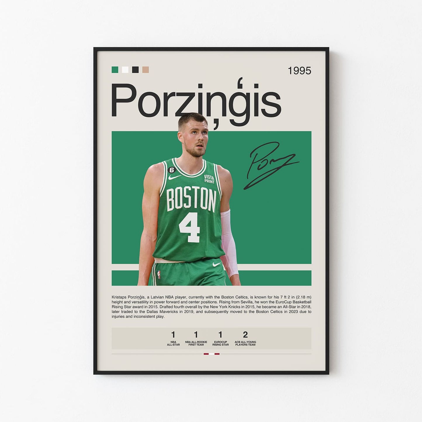 Kristaps Porzingis Poster Postersport