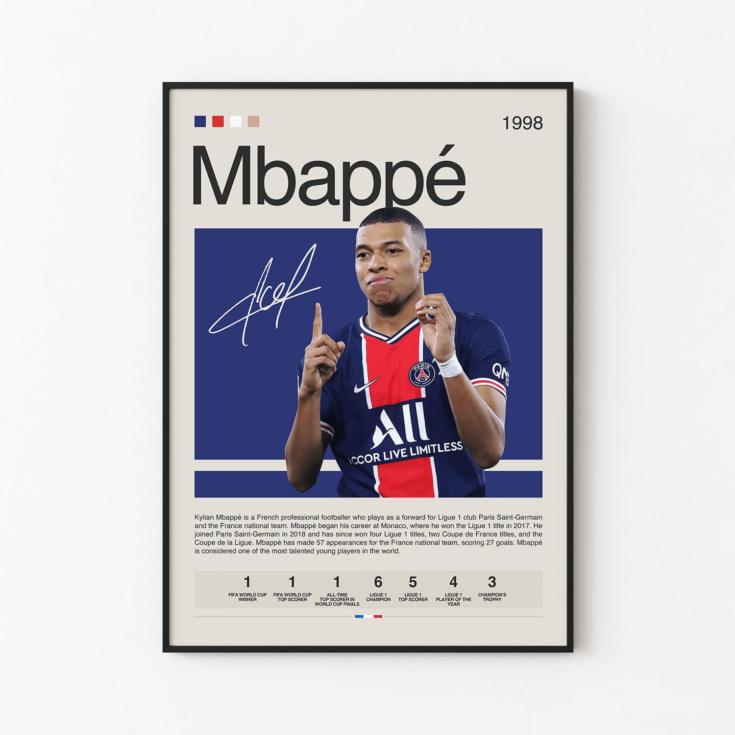 Kylian Mbappé Poster Postersport