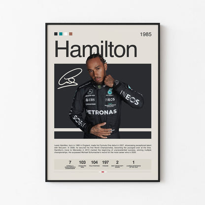 Lewis Hamilton Poster Postersport