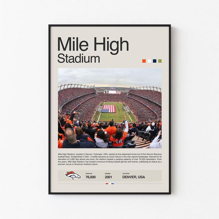 Mile High Stadium Poster