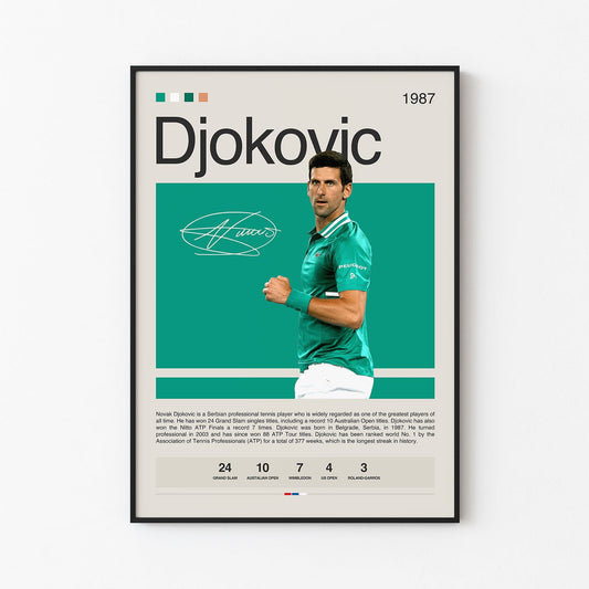 Novak Djokovic Poster Postersport