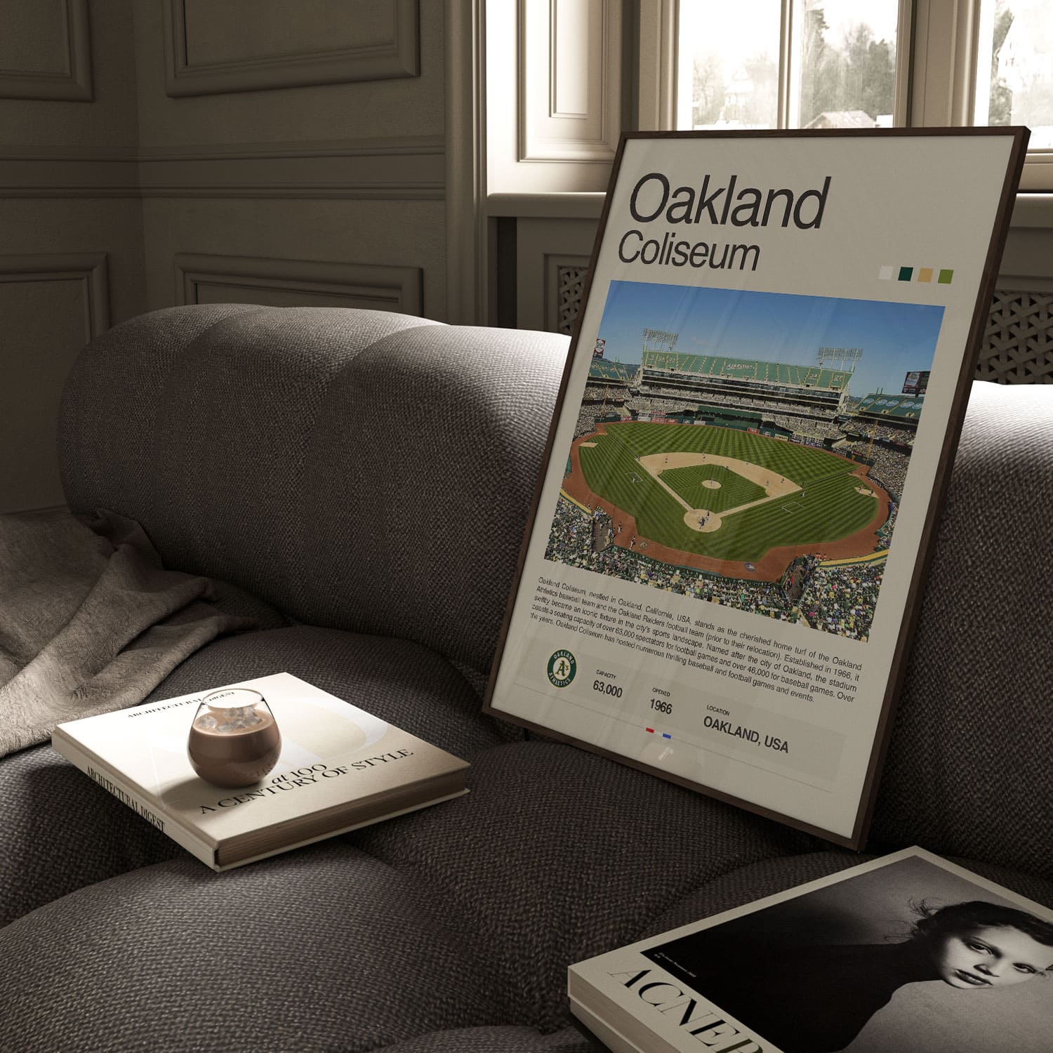Oakland Coliseum Stadium Poster Postersport