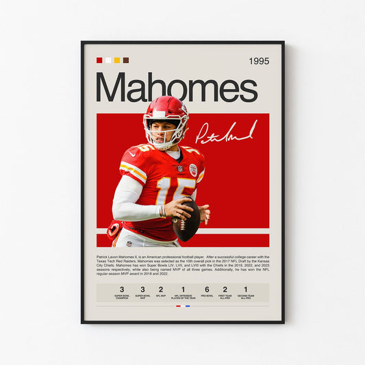 Patrick Mahomes Poster Postersport