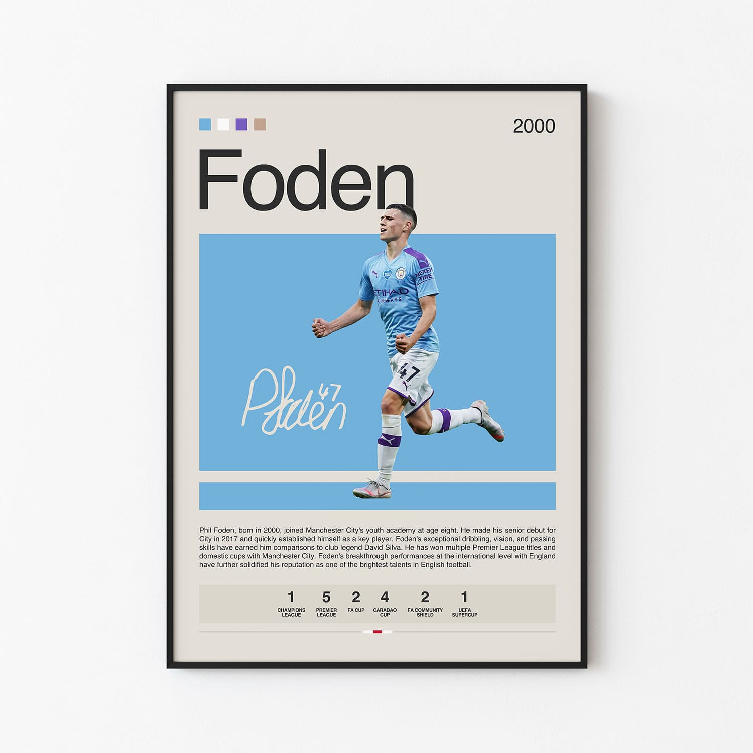 Phil Foden Poster Postersport