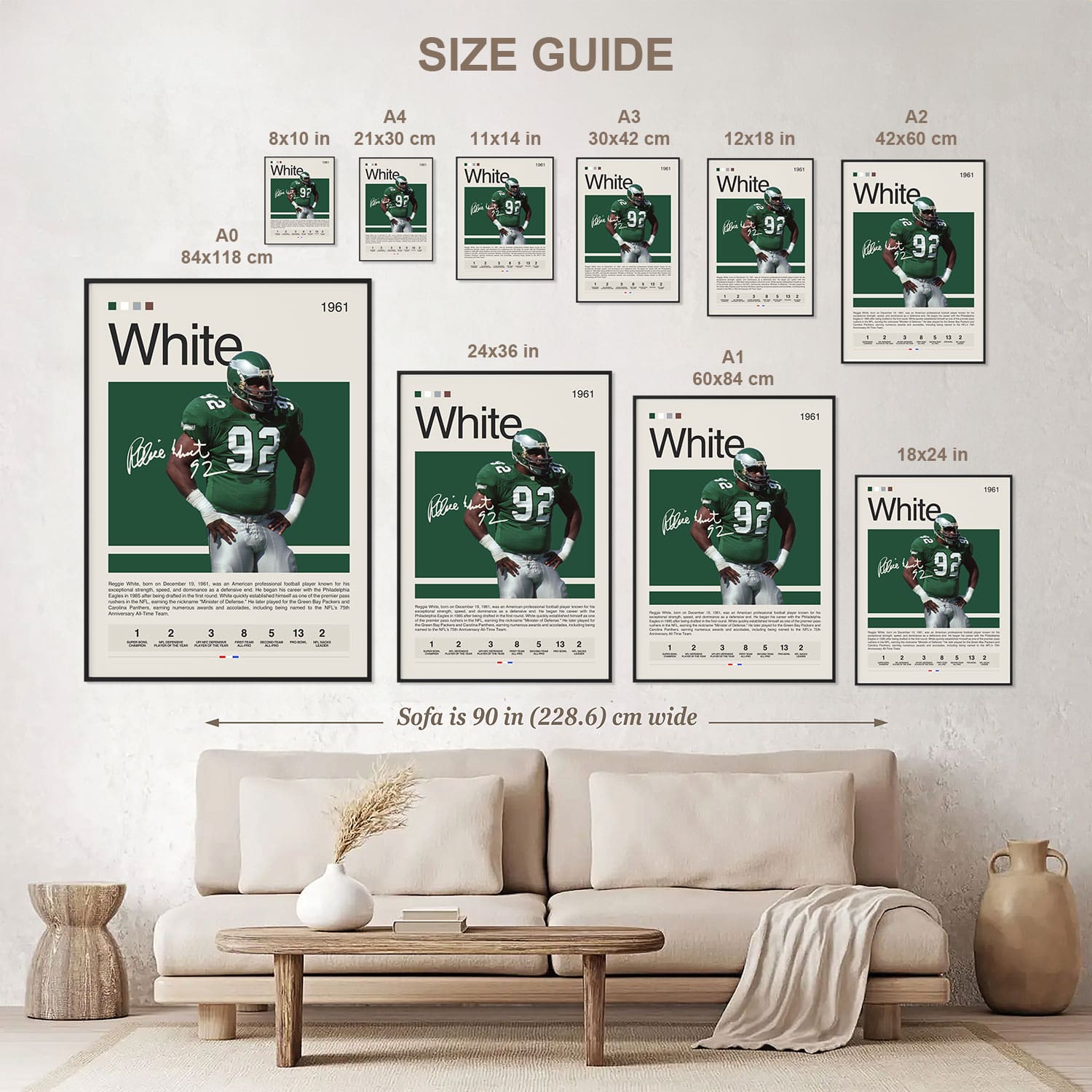 Reggie White Poster Postersport