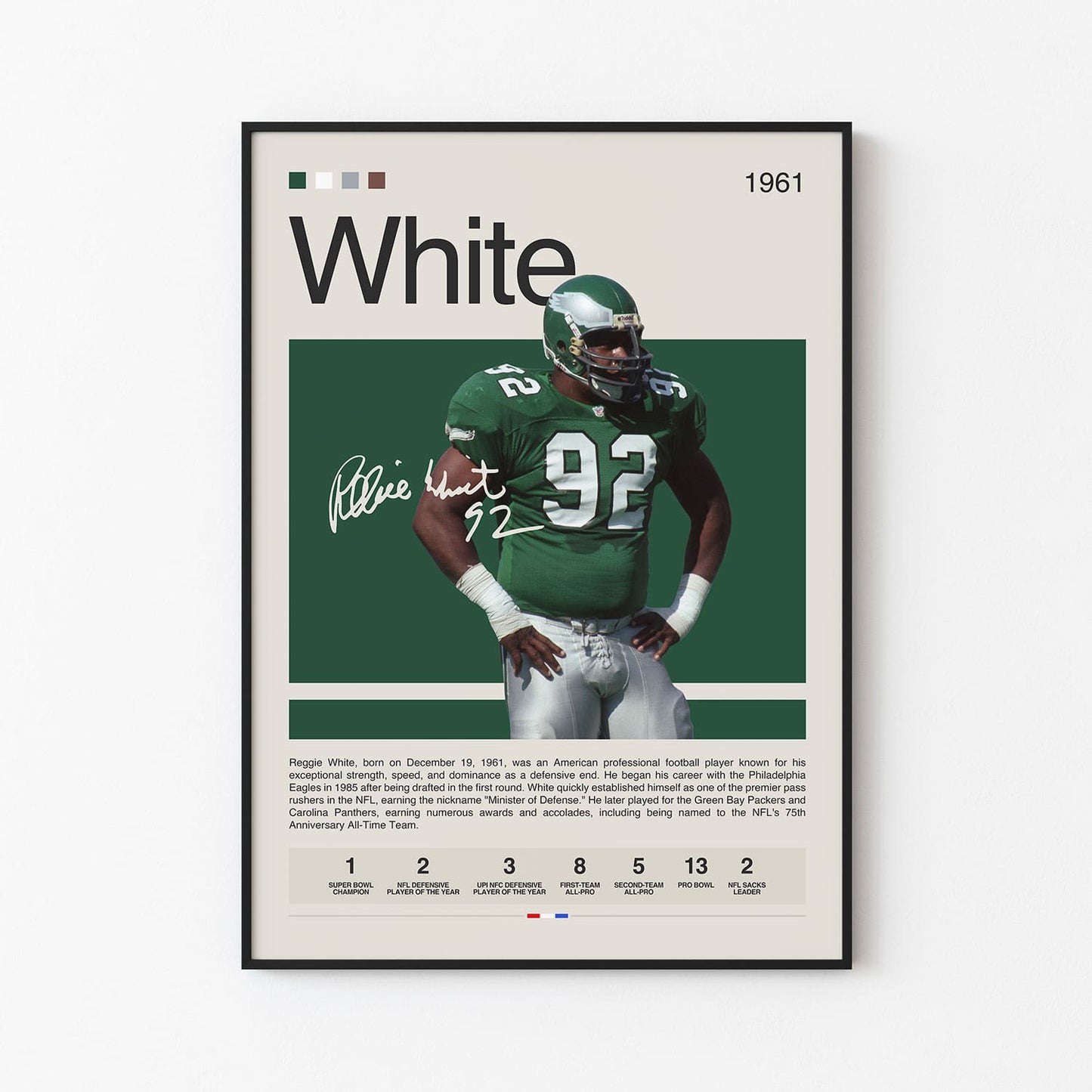 Reggie White Poster Postersport