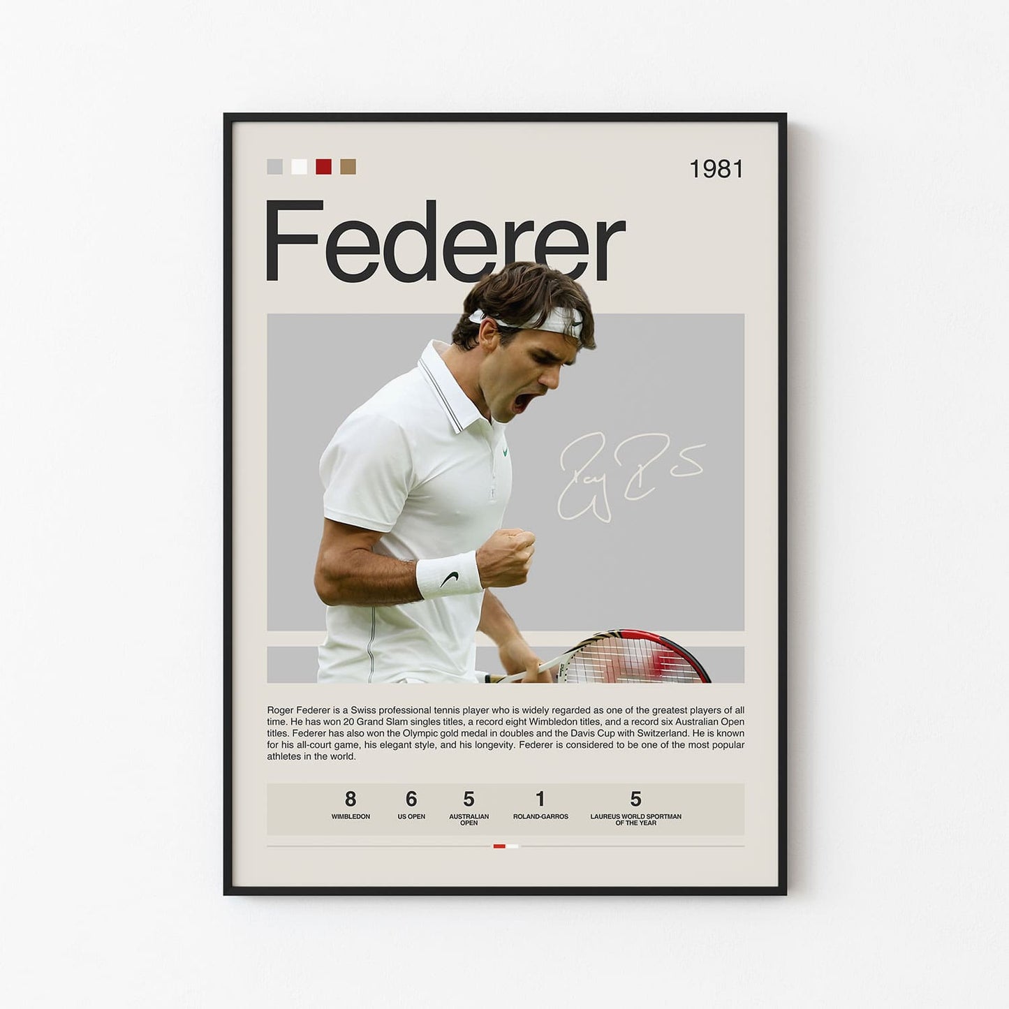 Roger Federer Poster Postersport