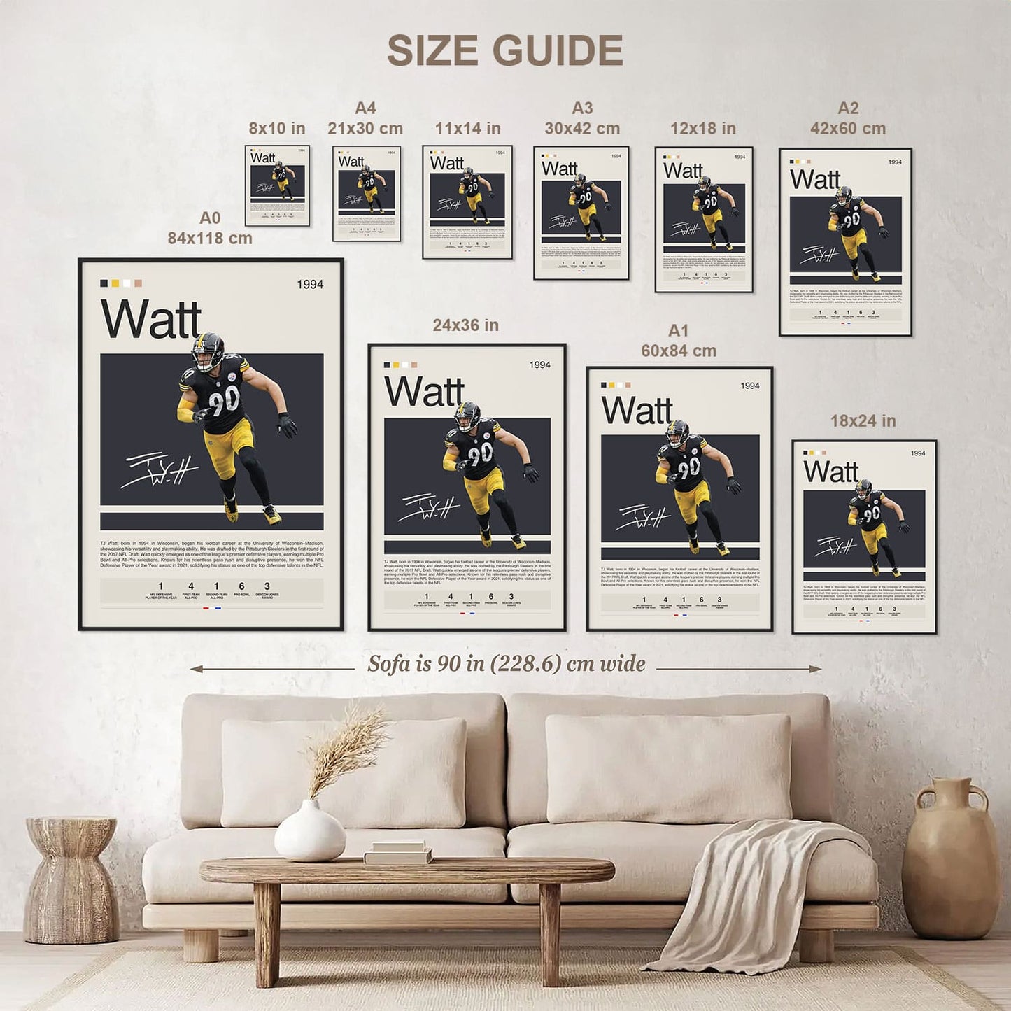 TJ Watt Poster Postersport