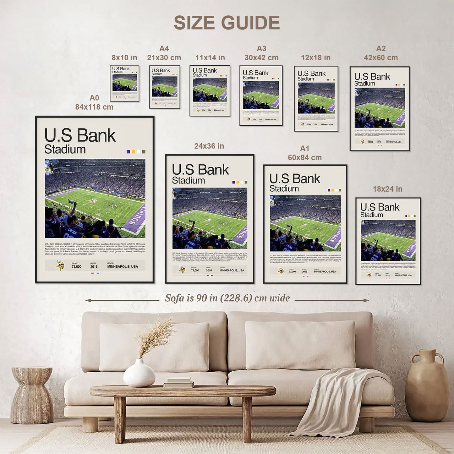 US Bank Stadium Poster Postersport