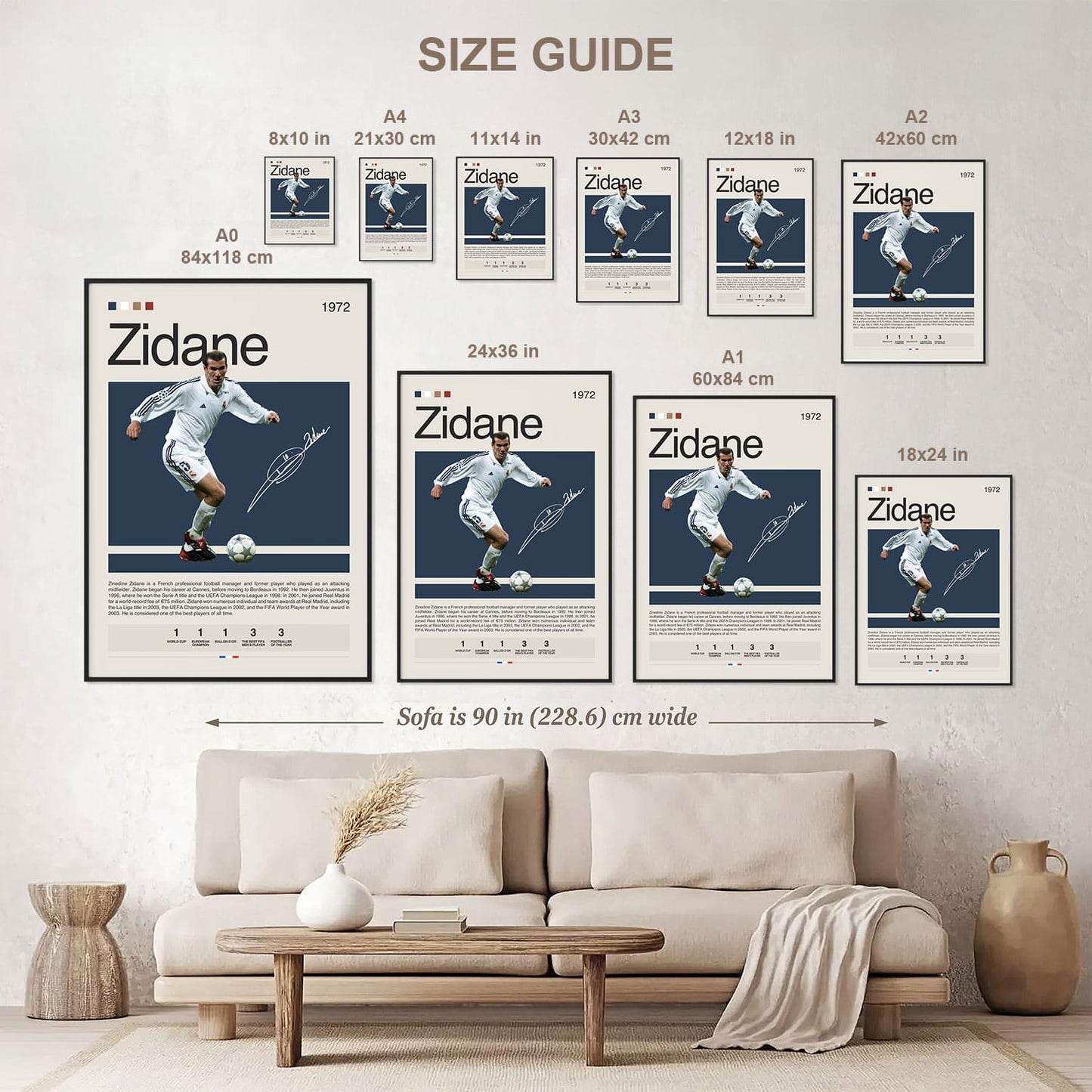 Zinedine Zidane Poster Postersport