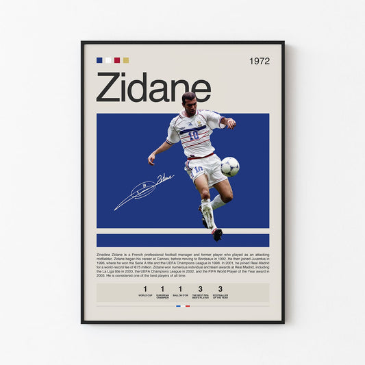 Zinedine Zidane Poster Postersport